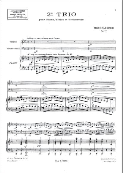 Trio N 2 Op 66 Vl-Vlc-Piano